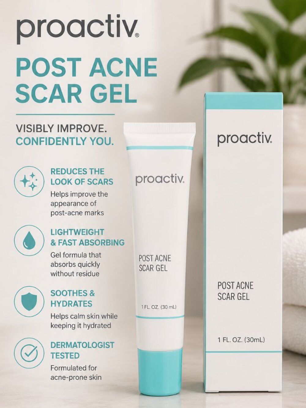 Proactiv Post Acne Scar Gel 1 oz Acne Mark Treatment Scar Repair Skincare